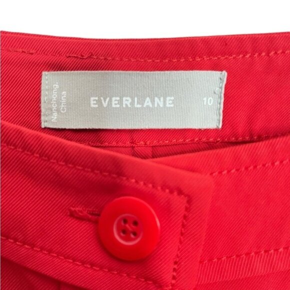 Everlane Goweave Picnic Dress in Haute Red Women Size 10 - Picture 6 of 8